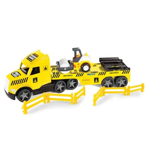 imagen de Magic Truck Technic: Camión con rodillo y luz 80cm - Wader 2