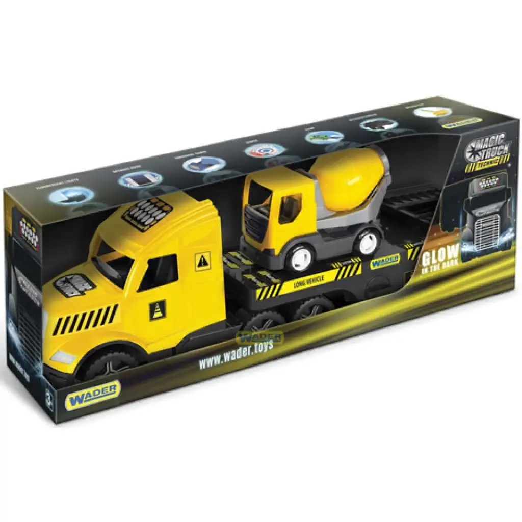 imagen de Magic Truck Technic camión mezclador con hormigonera 79cm - Wader 1