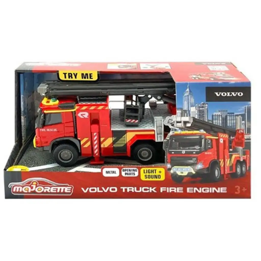 imagen de Majorette: Coche de bomberos Volvo con luz y sonido 19cm - Simba Toys 1
