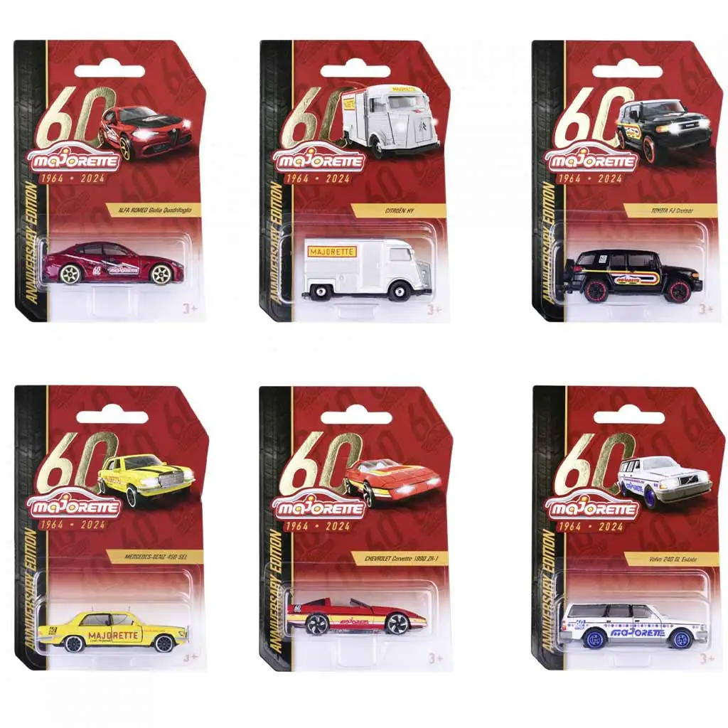 imagen de Majorette: coche de metal de edición especial por el 60.º aniversario 6 tipos 1ud 1