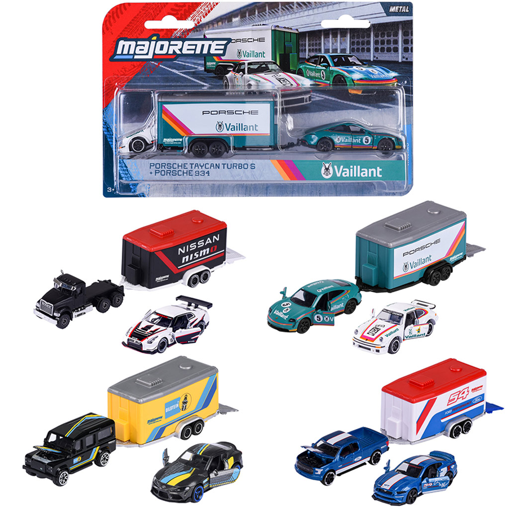 imagen de Majorette: Racing Deluxe cochecito con remolque en varias versiones 1ud - Simba Toys 1