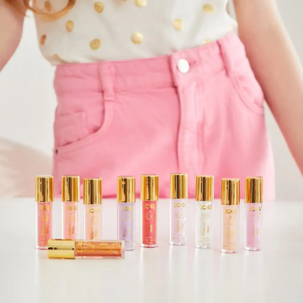 imagen de Make it Real: 3C4G rosa y dorado set de brillos labiales de 10 piezas 2