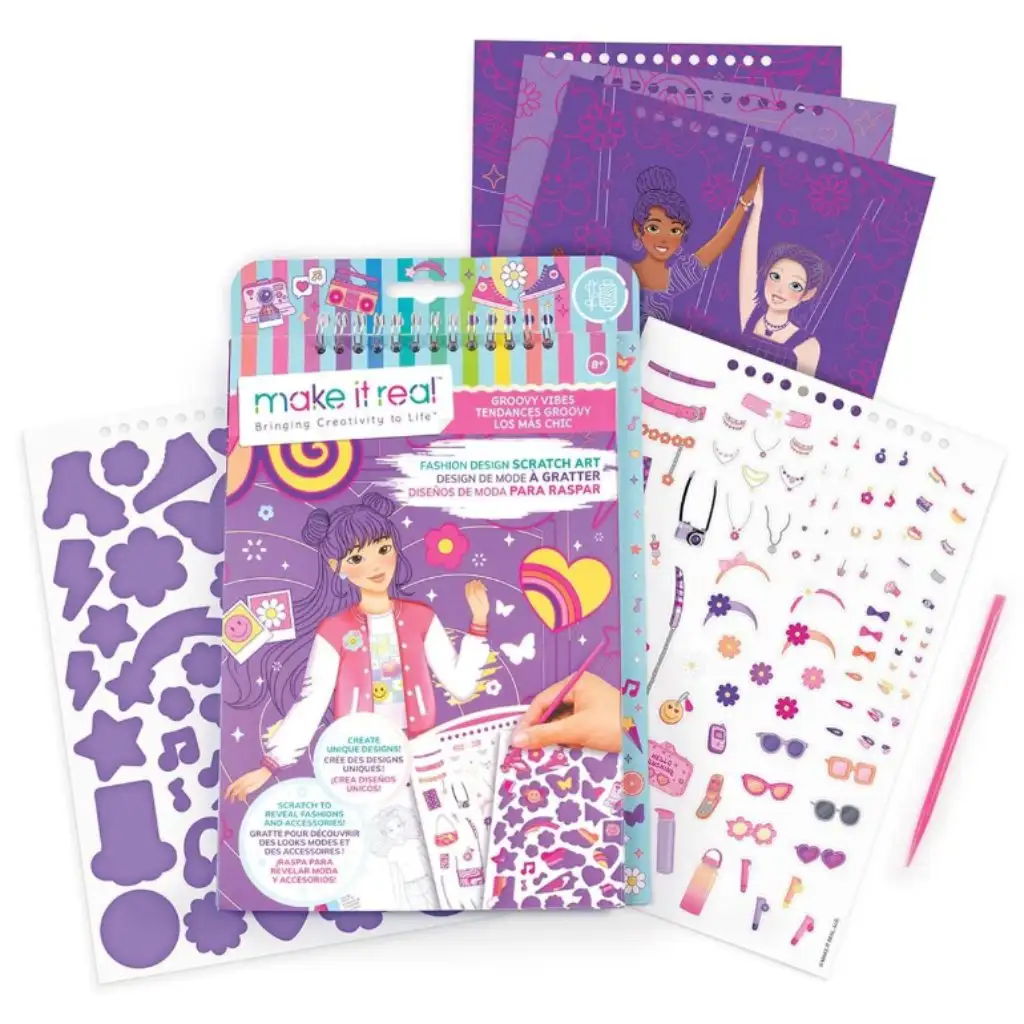 imagen de Make It Real: Cuaderno de bocetos de diseñador de moda - rasguño de ambiente groove 3