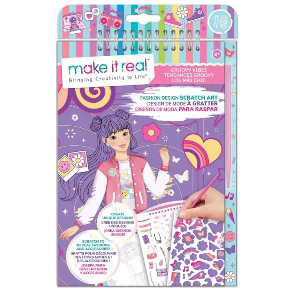 imagen de Make It Real: Cuaderno de bocetos de diseñador de moda - rasguño de ambiente groove 1