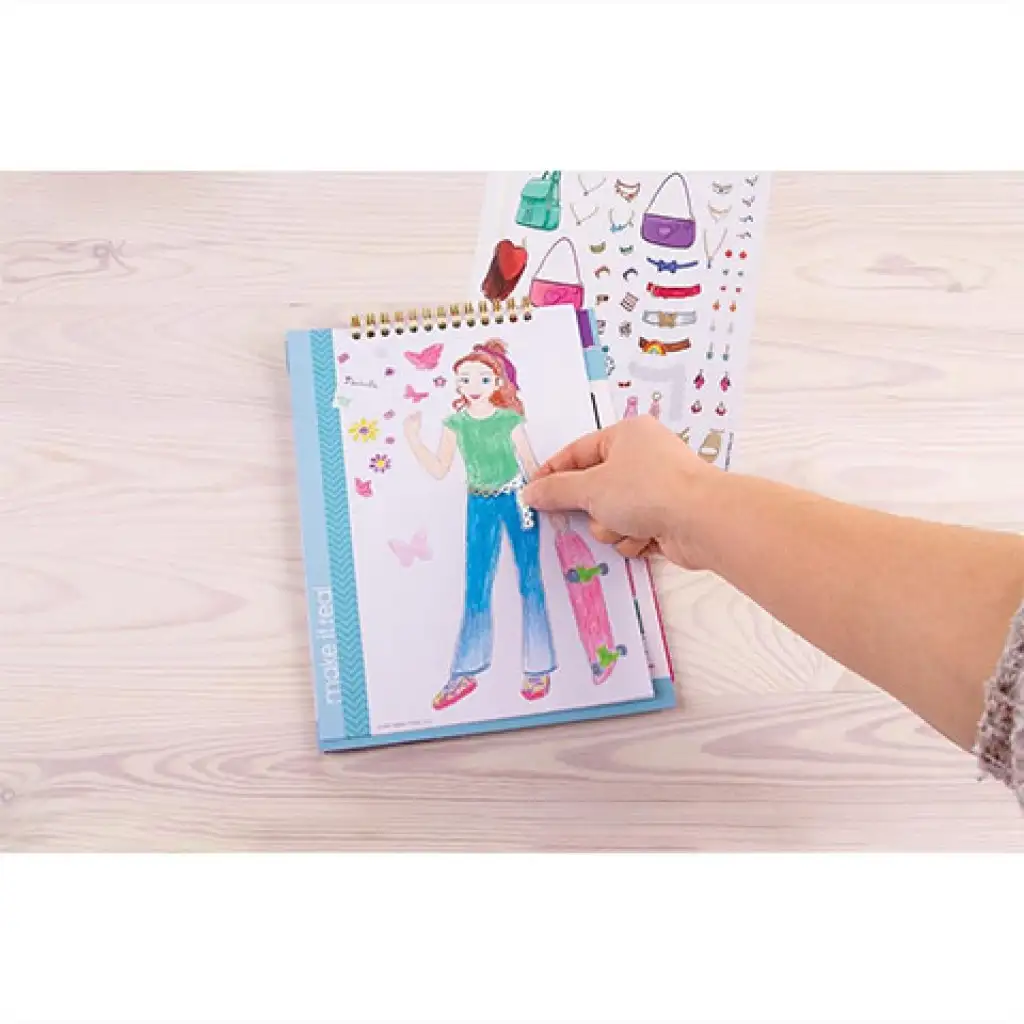 imagen de Make It Real: Cuaderno de bocetos de diseño de moda floreciente 3