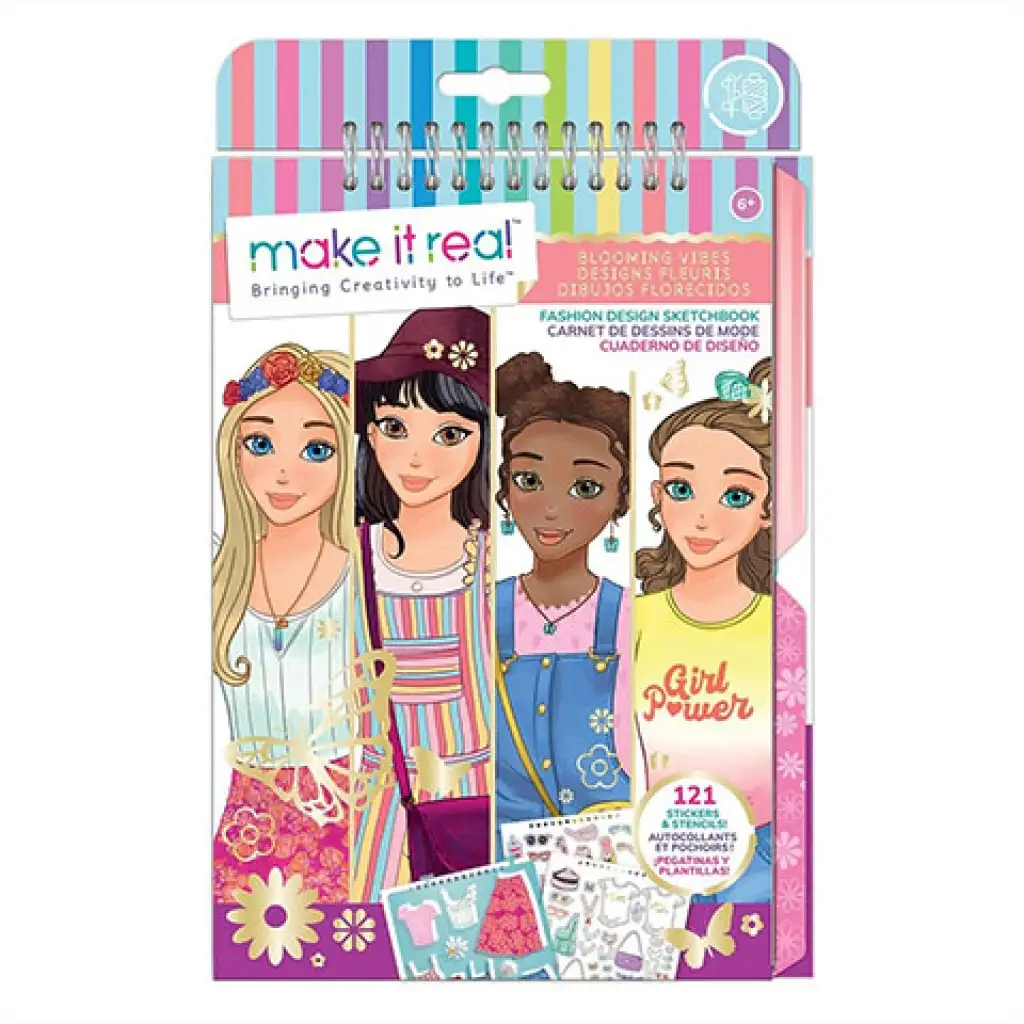 imagen de Make It Real: Cuaderno de bocetos de diseño de moda floreciente 1