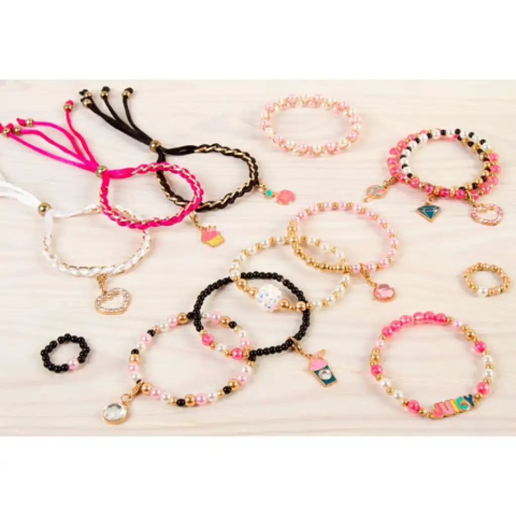 imagen de Make It Real: Juicy Couture rosa y brillante set de creación de joyas 4