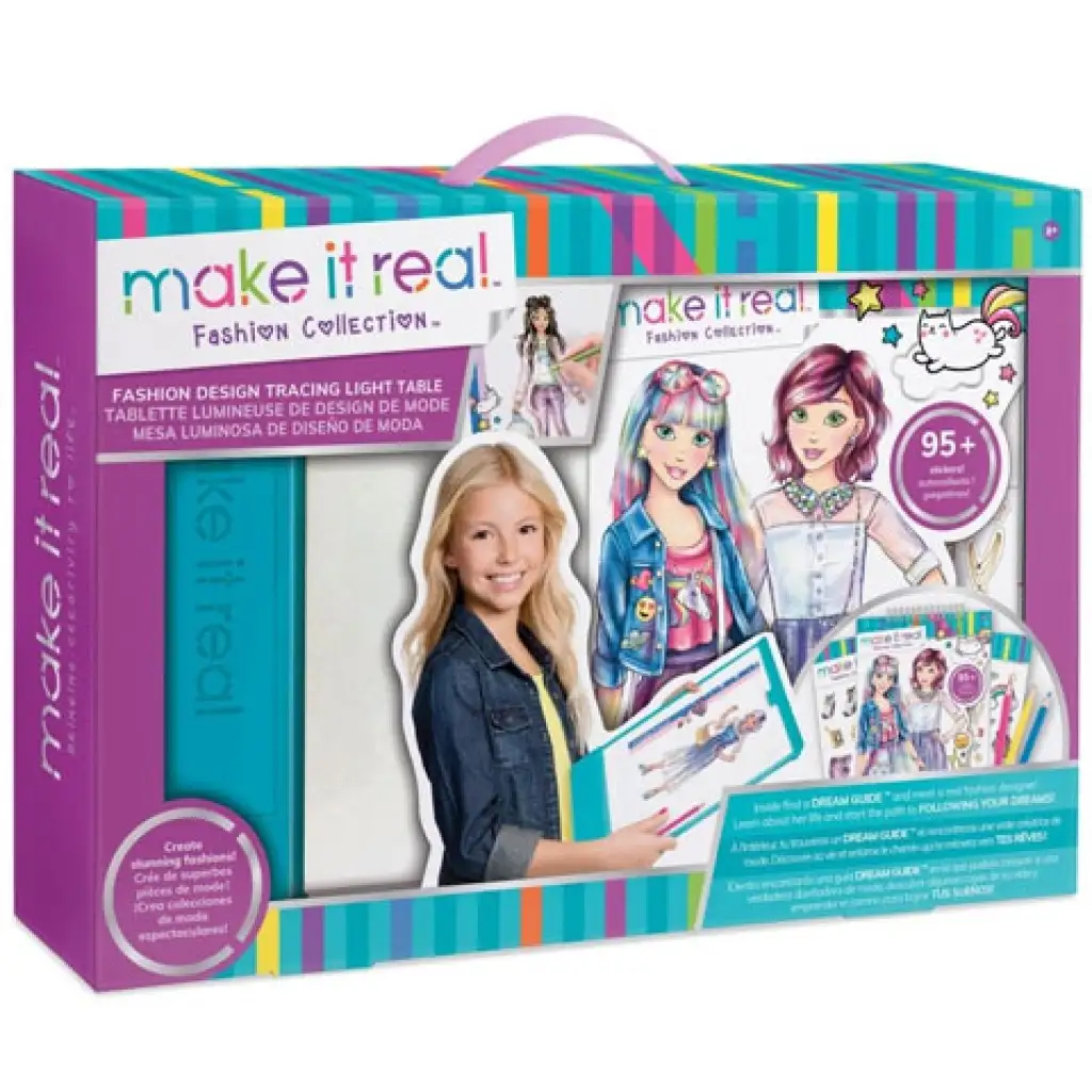 imagen de Make it Real: Mega set de diseñador de moda con tabla iluminada y accesorios 1