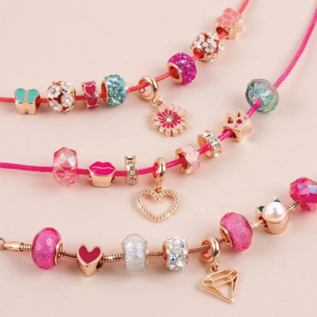 imagen de Make it Real: Pulseras de Colgante de Cristal Rosa 4