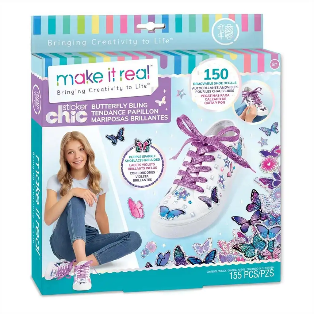 imagen de Make It Real: Sticker Chic Decoración de Zapatos - Mariposas 1