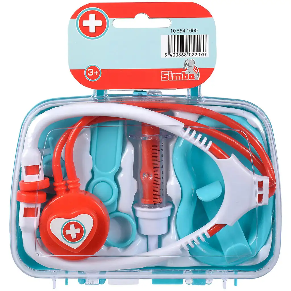 imagen de Maletín de doctor con estetoscopio en dos versiones 7 piezas - Simba Toys 2