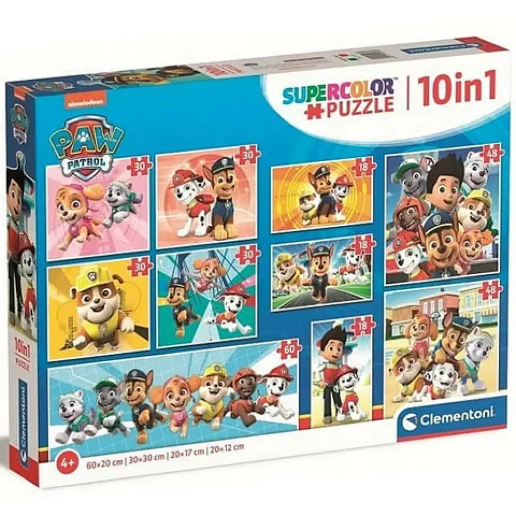 imagen de Mancs Patrulla Supercolor 10 en 1 puzzle - Clementoni 1