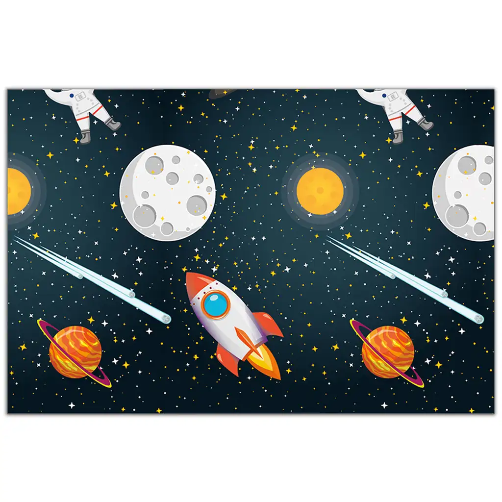 imagen de Mantel de plástico de aventura espacial 120x180cm 1
