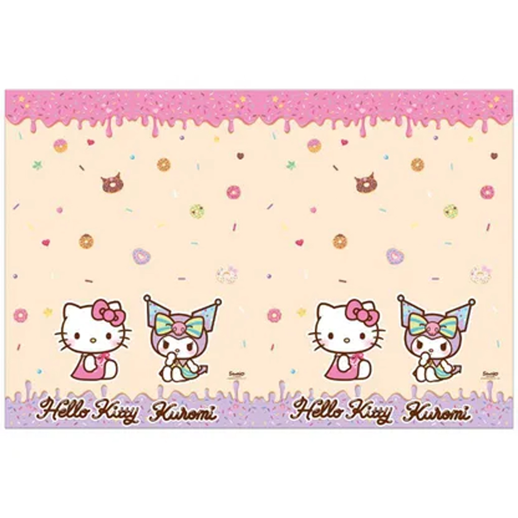 imagen de Mantel de plástico Hello Kitty y Kuromi 120x180cm 1