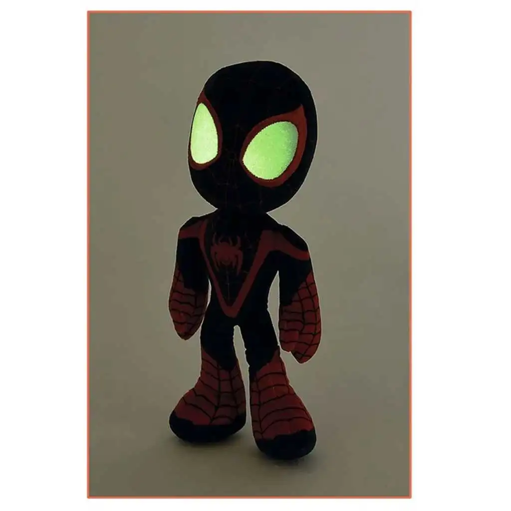 imagen de Marvel: Amigos Asombrosos - Figura de peluche de Spider-Man Miles Morales con ojos que brillan en la oscuridad 25cm 3