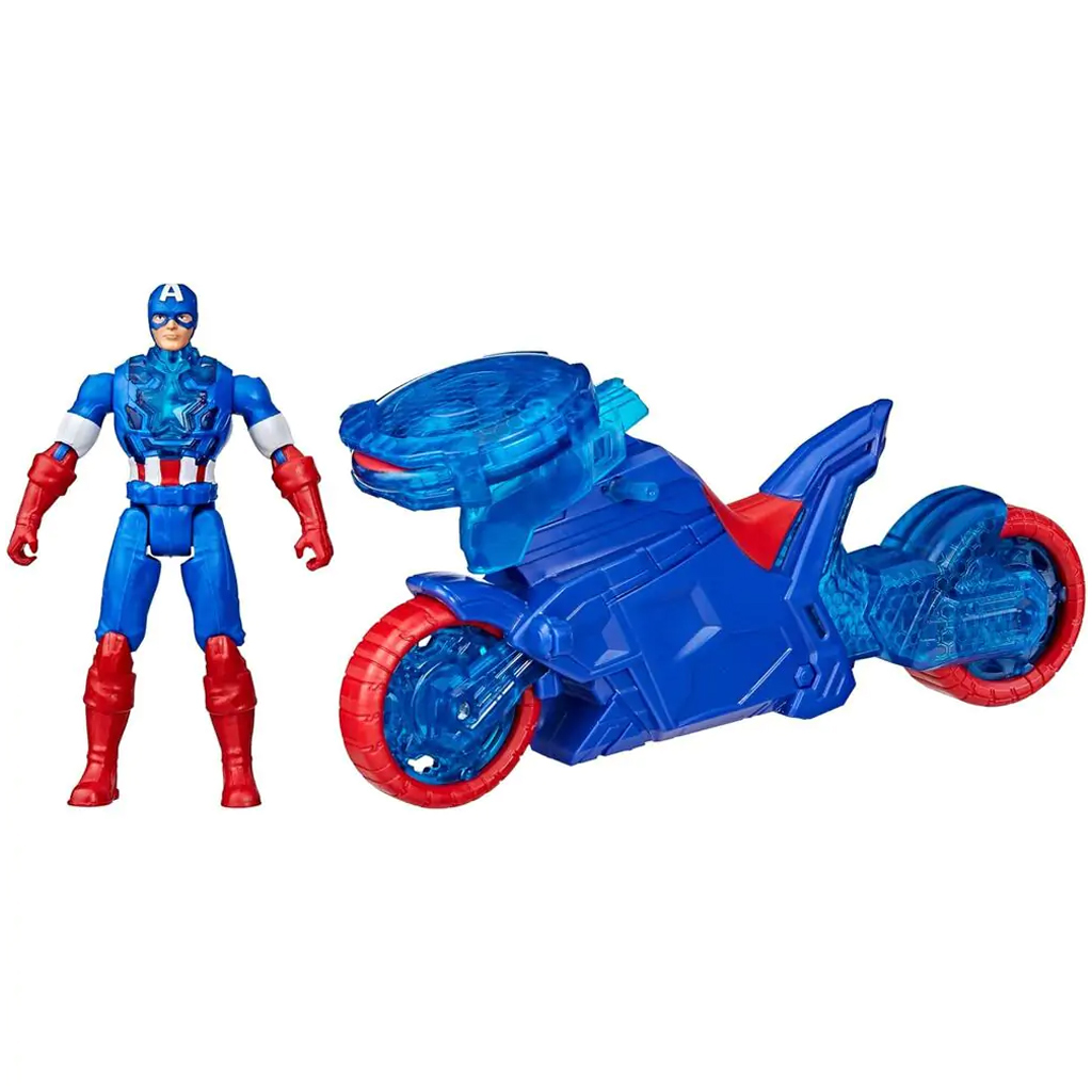 imagen de Marvel: Capitán América con moto y lanzador de escudo - Hasbro 2