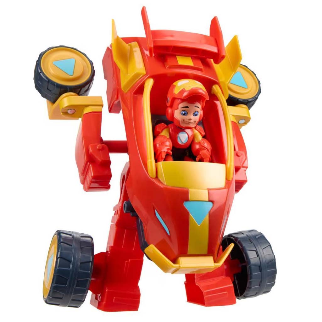 imagen de Marvel: Coche y set de figuras Mech Iron Man 2 en 1 - Hasbro 3