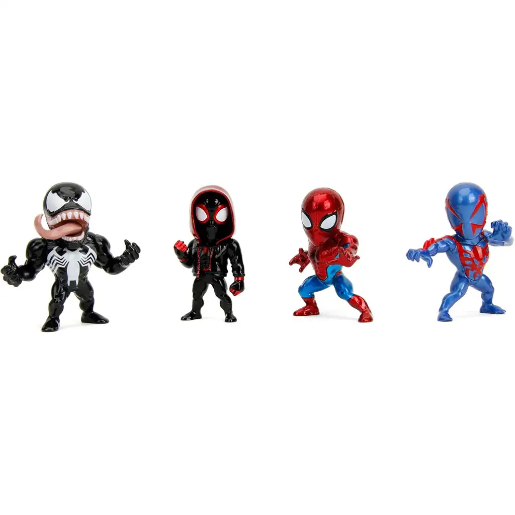 imagen de Marvel: Conjunto de figuras metálicas de Spiderman de 4 piezas de 6,5 cm - Simba Toys 2