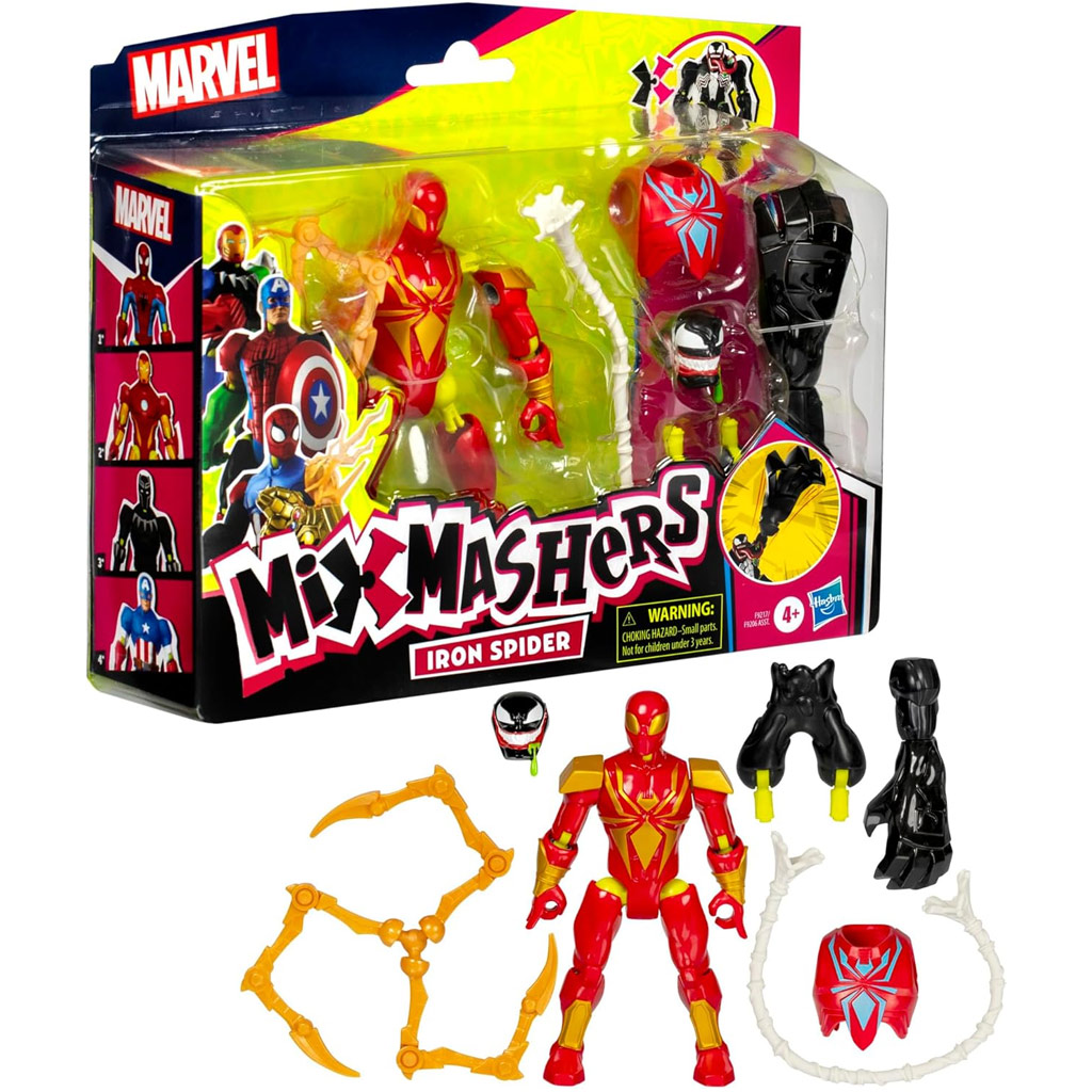 imagen de Marvel: Figuras Mix Mashers Iron Spider con accesorios - Hasbro 1