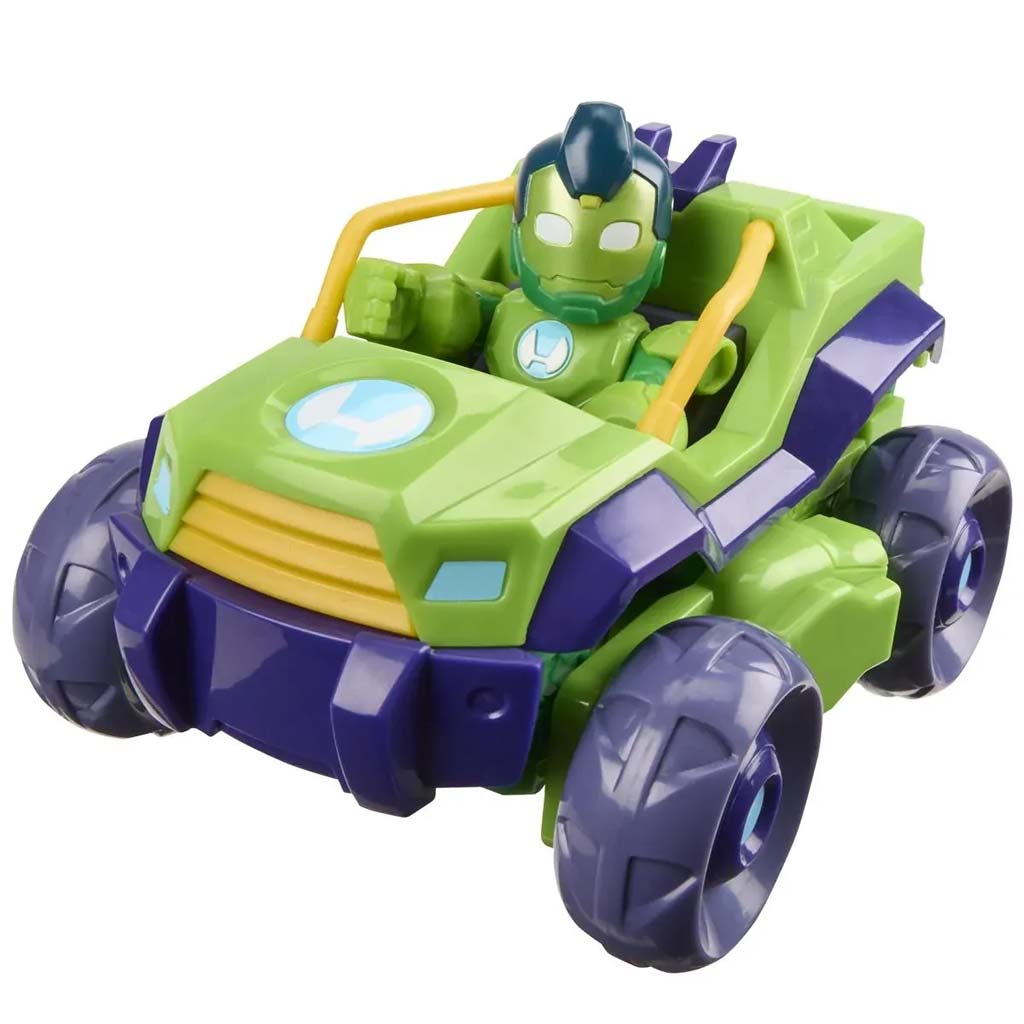 imagen de Marvel: Iron Man 2 en 1 Mech Hulk coche y set de figuras - Hasbro 2