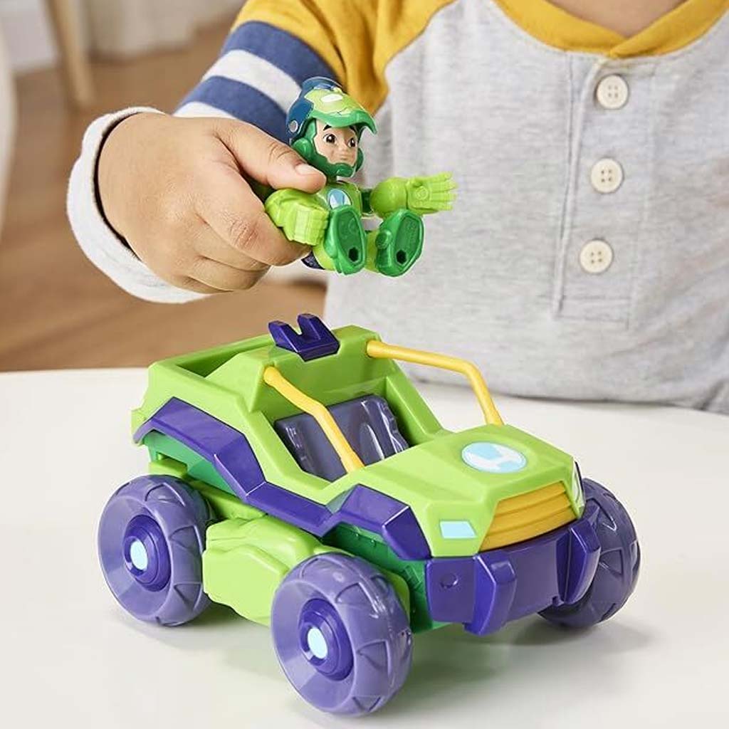 imagen de Marvel: Iron Man 2 en 1 Mech Hulk coche y set de figuras - Hasbro 3
