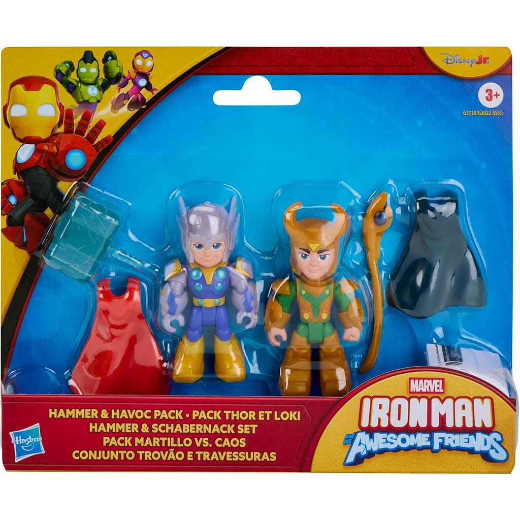 imagen de Marvel Iron Man y sus amigos - Set Hammer & Havoc Thor y Loki - Hasbro 1