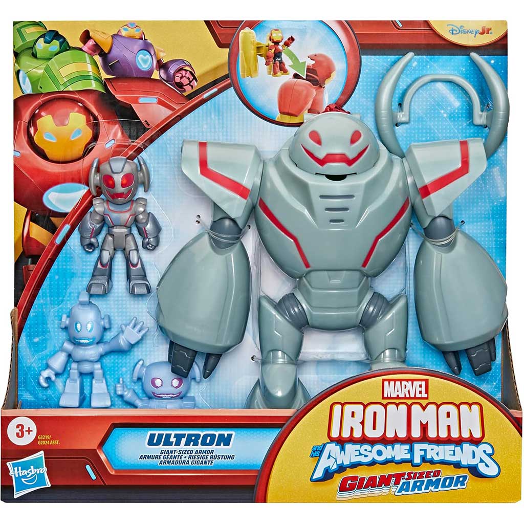imagen de Marvel Iron Man y sus maravillosos amigos - Juego de figuras de Armadura Gigante Ultron - Hasbro 1