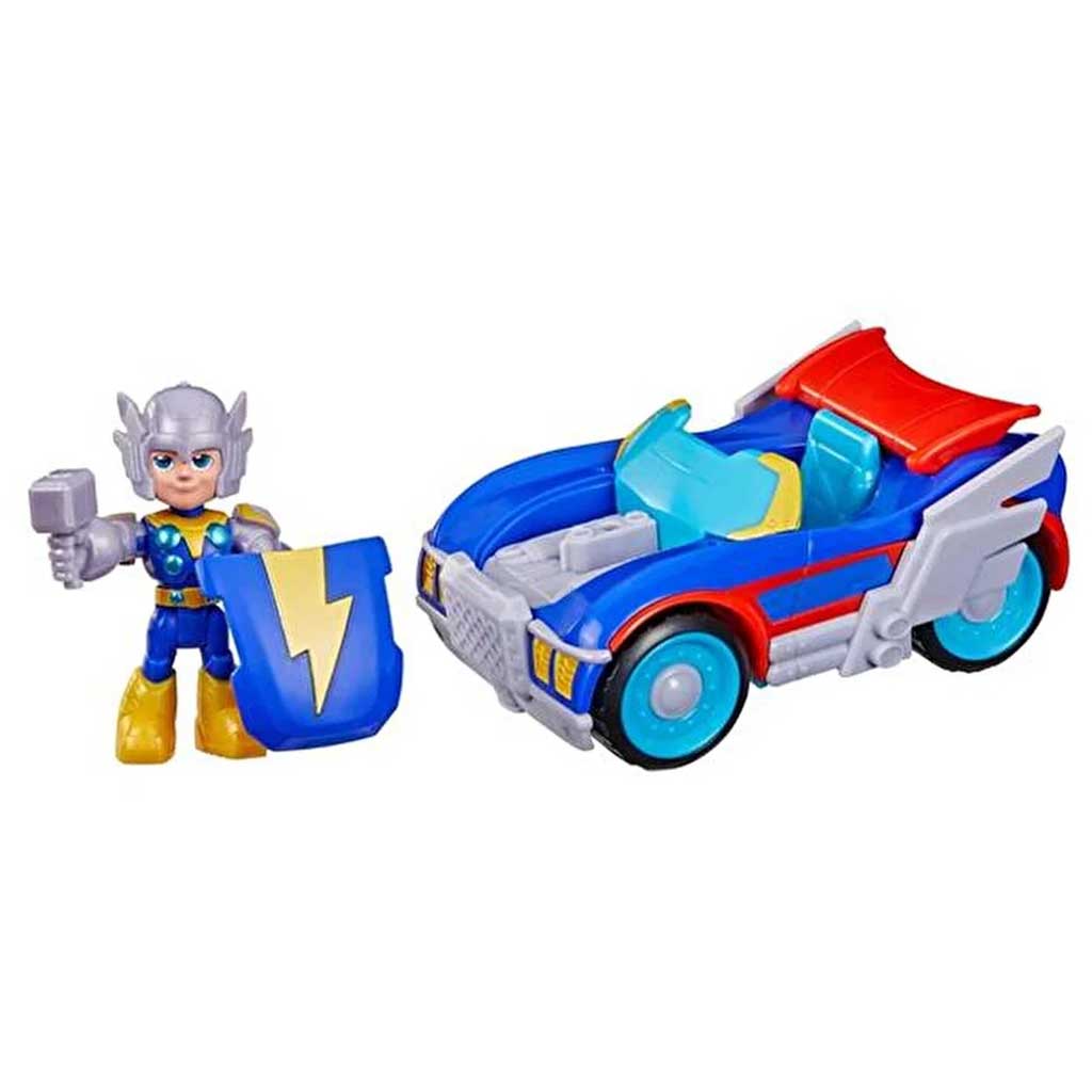 imagen de Marvel Iron Man y sus maravillosos amigos - Thor y vehículo Thunder Roadracer - Hasbro 2