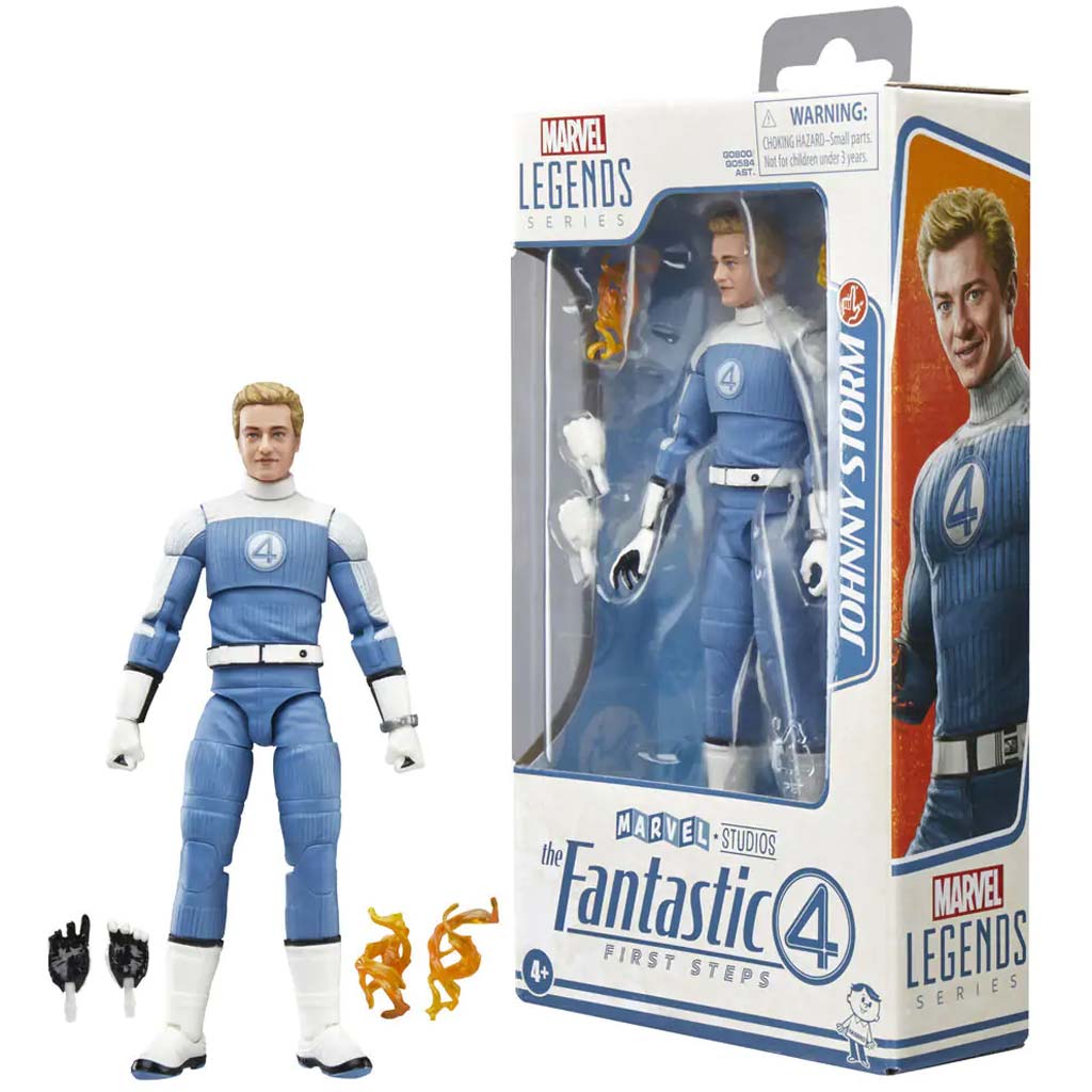 imagen de Marvel Legends: Cuatro Fantásticos - Figura de Johnny Storm 15cm - Hasbro 2