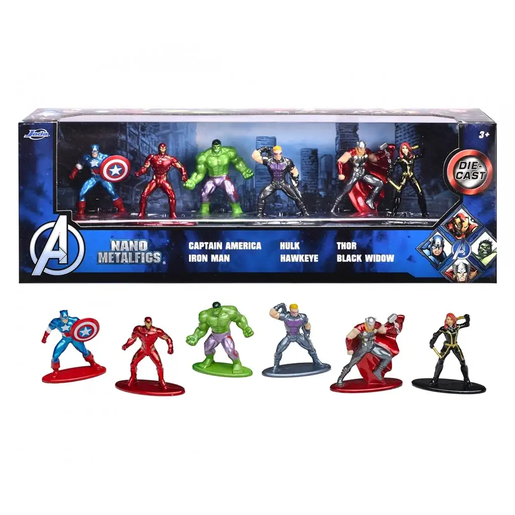 imagen de Marvel: Metalfigs Nano Vengadores figura de metal set de 6 piezas - Simba Toys 2