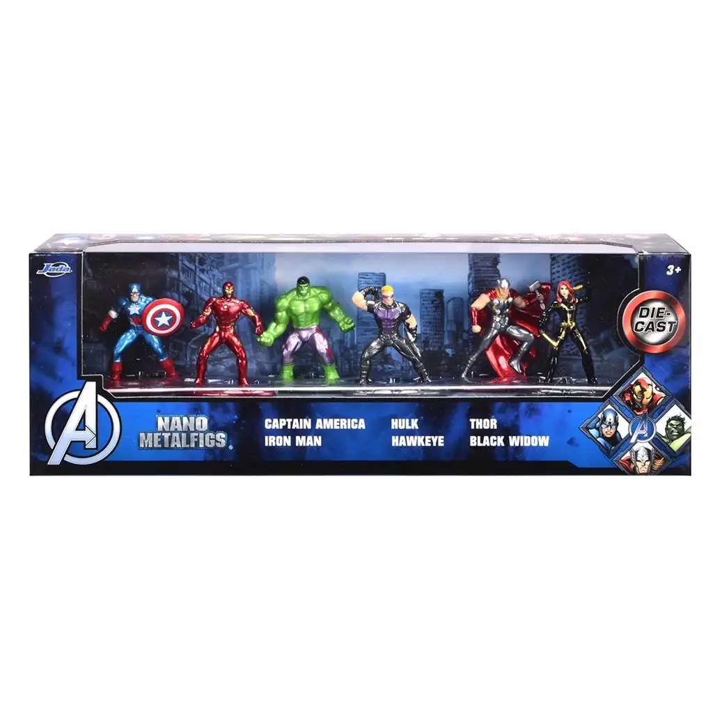 imagen de Marvel: Metalfigs Nano Vengadores figura de metal set de 6 piezas - Simba Toys 1