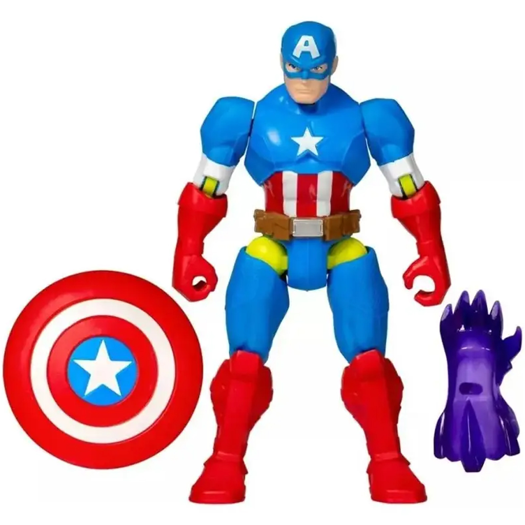 imagen de Marvel Mix Mashers: Figura de Capitán América con accesorios - Hasbro 2