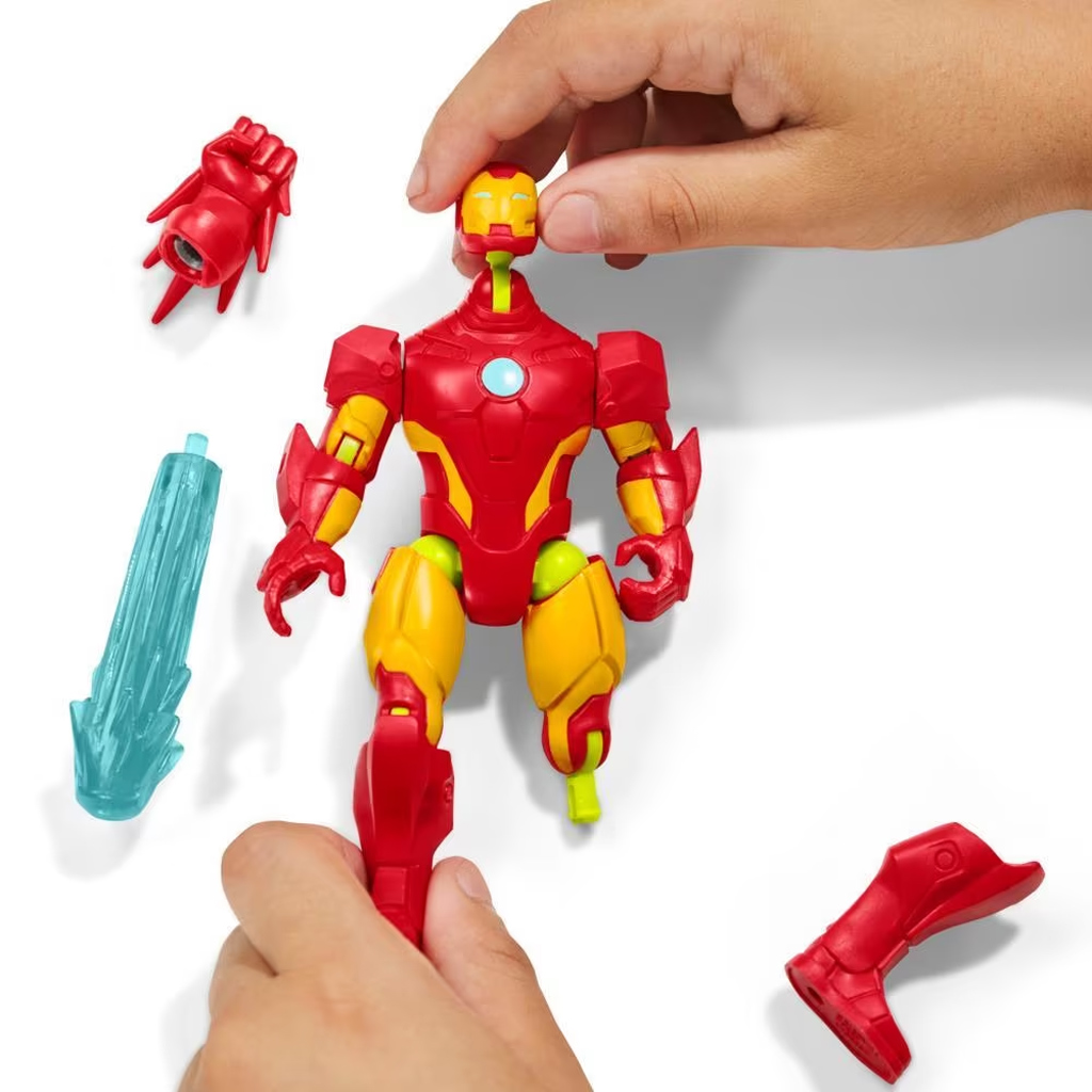 imagen de Marvel Mix Mashers: Figura de Iron Man de los Vengadores con accesorios - Hasbro 3