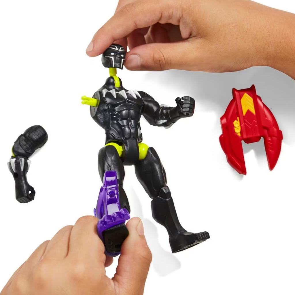 imagen de Marvel Mix Mashers: Figura de Pantera Negra de los Vengadores con accesorios - Hasbro 3