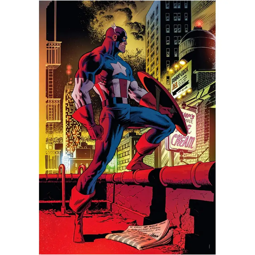 imagen de Marvel: Puzzle de 1000 piezas de Capitán América - Clementoni 2