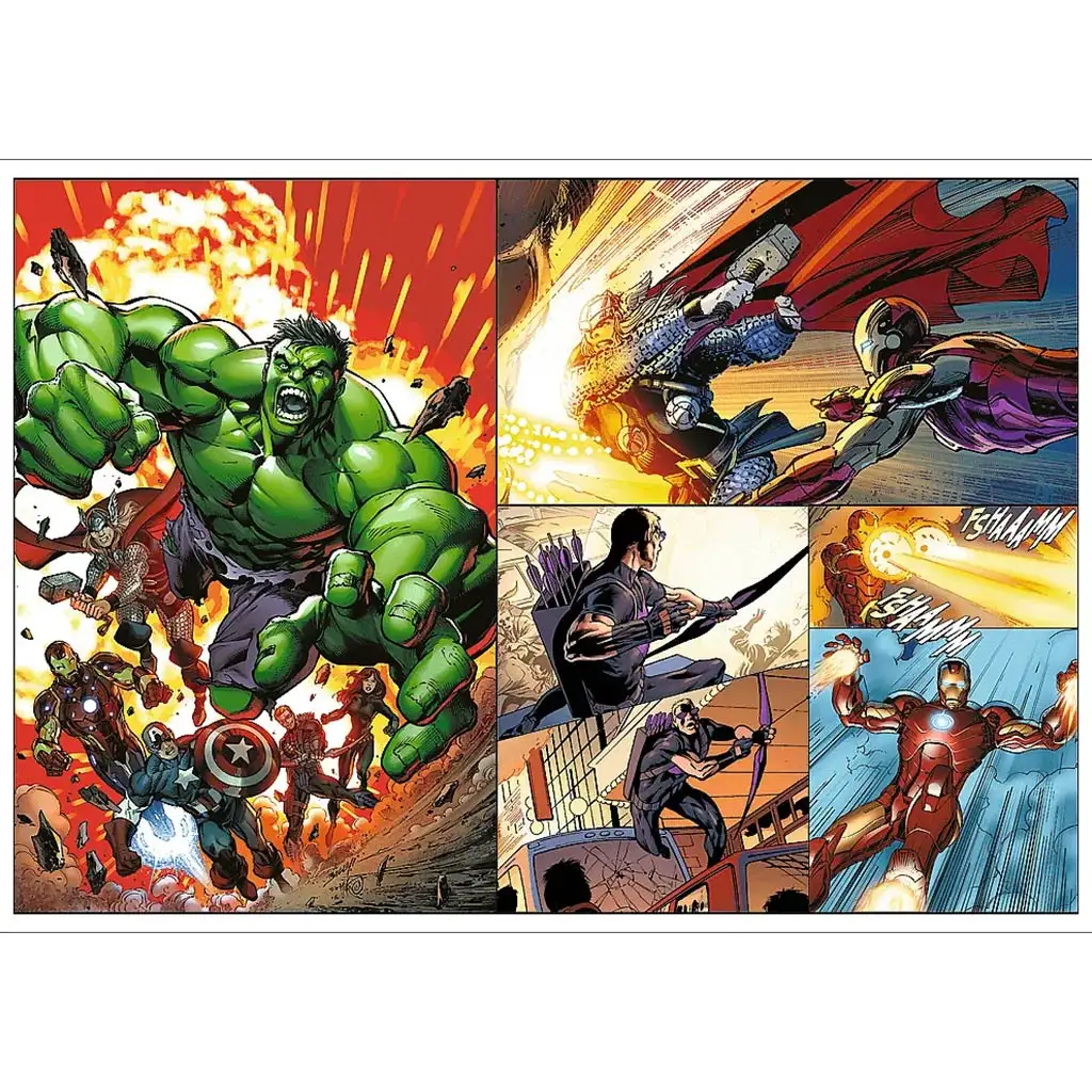 imagen de Marvel: Puzzle de 4x250 piezas de los Vengadores - Trefl 2