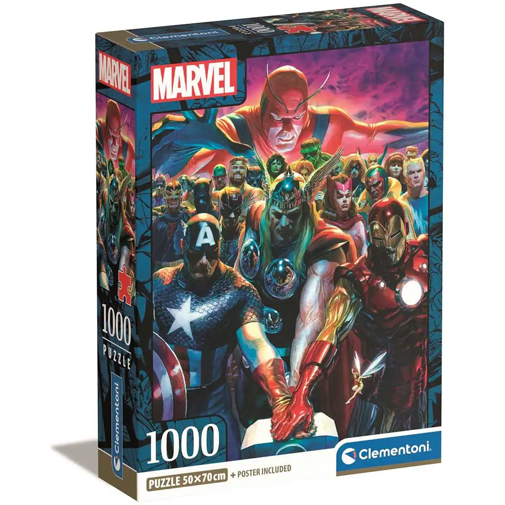 imagen de Marvel: Rompecabezas compacto de 1000 piezas de los Vengadores 50x70cm - Clementoni 1