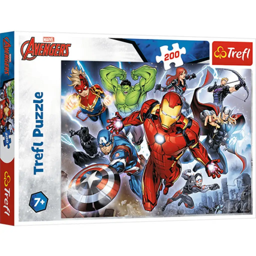 imagen de Marvel: Rompecabezas de 200 piezas de Los Vengadores - Trefl 1