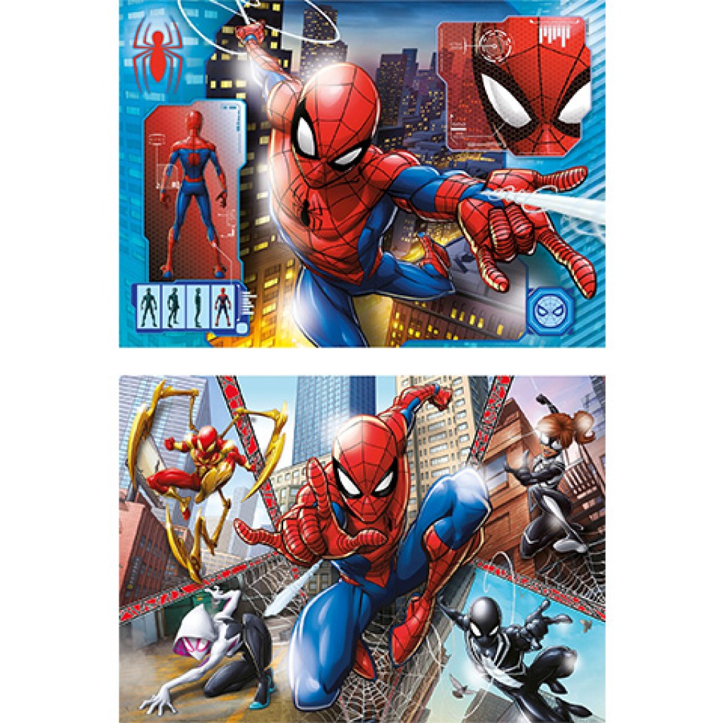 imagen de Marvel Spiderman Supercolor 2 en 1 puzzle 2x60 piezas - Clementoni 2