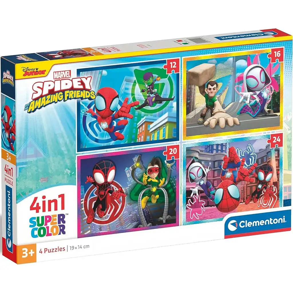 imagen de Marvel Spidey 4 en 1 Supercolor puzzle - Clementoni 1