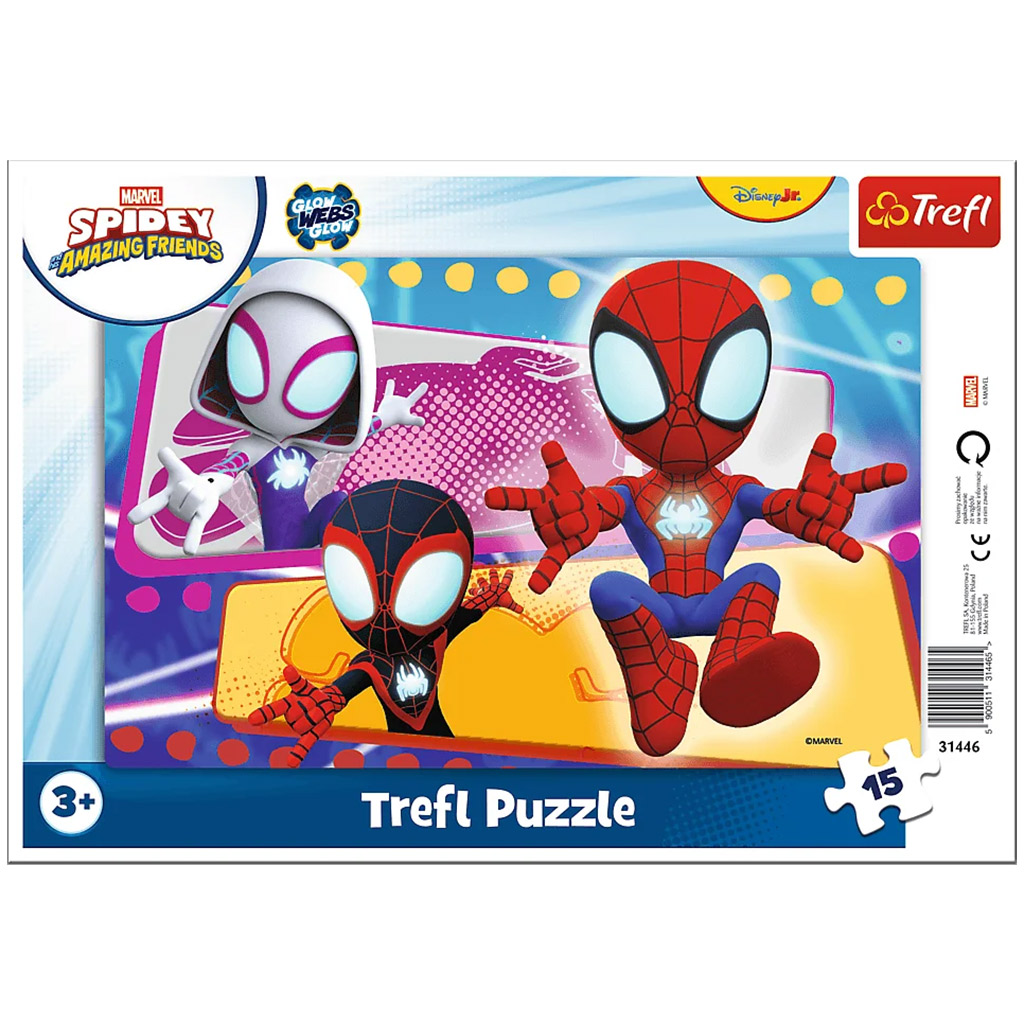 imagen de Marvel Spidey equipo de arañas rompecabezas de marco de 15 piezas - Trefl 1