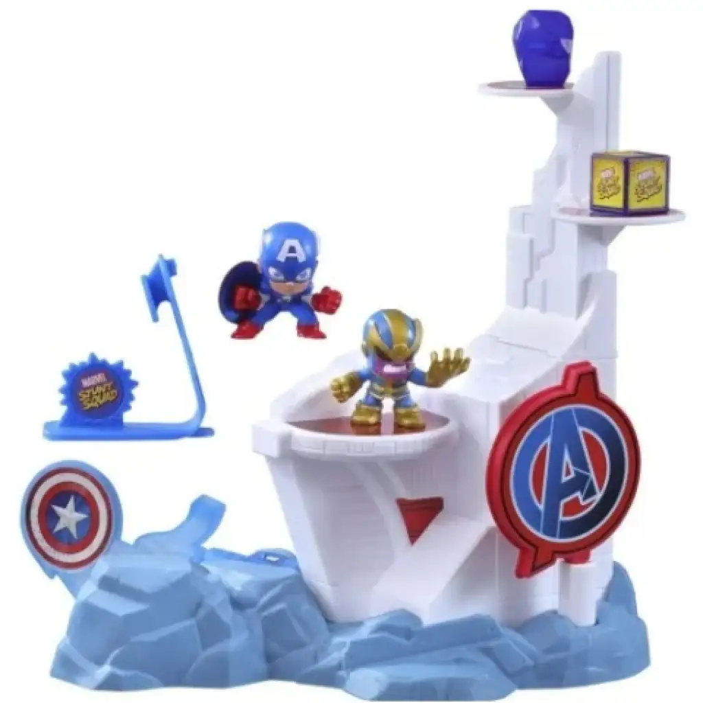imagen de Marvel Stunt Squad: Capitán América vs. Thanos juego de lanzamiento - Hasbro 2