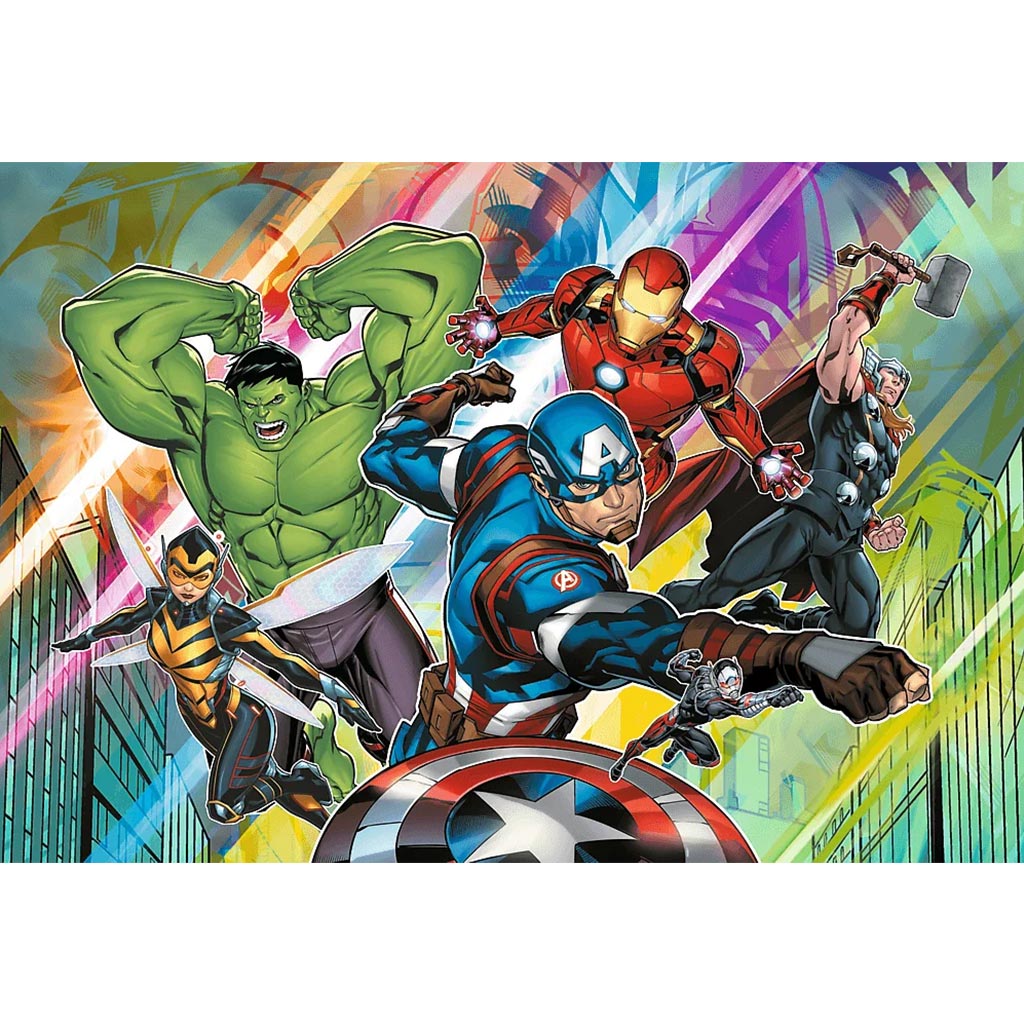 imagen de Marvel Vengadores Fuerza y poder puzzle de 100 piezas - Trefl 2