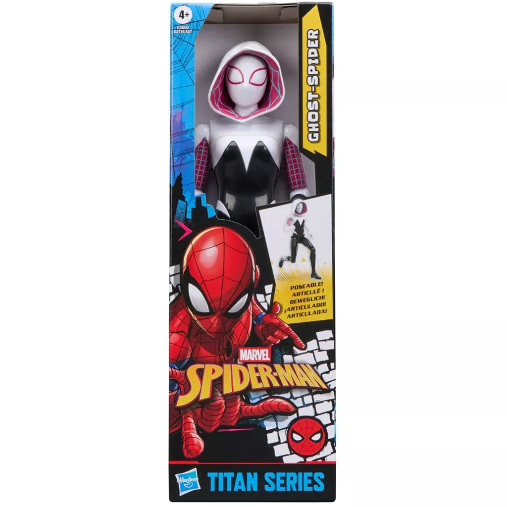 imagen de Marvel Vengadores: Titan Series figura Ghost-Spider de 30 cm - Hasbro 1