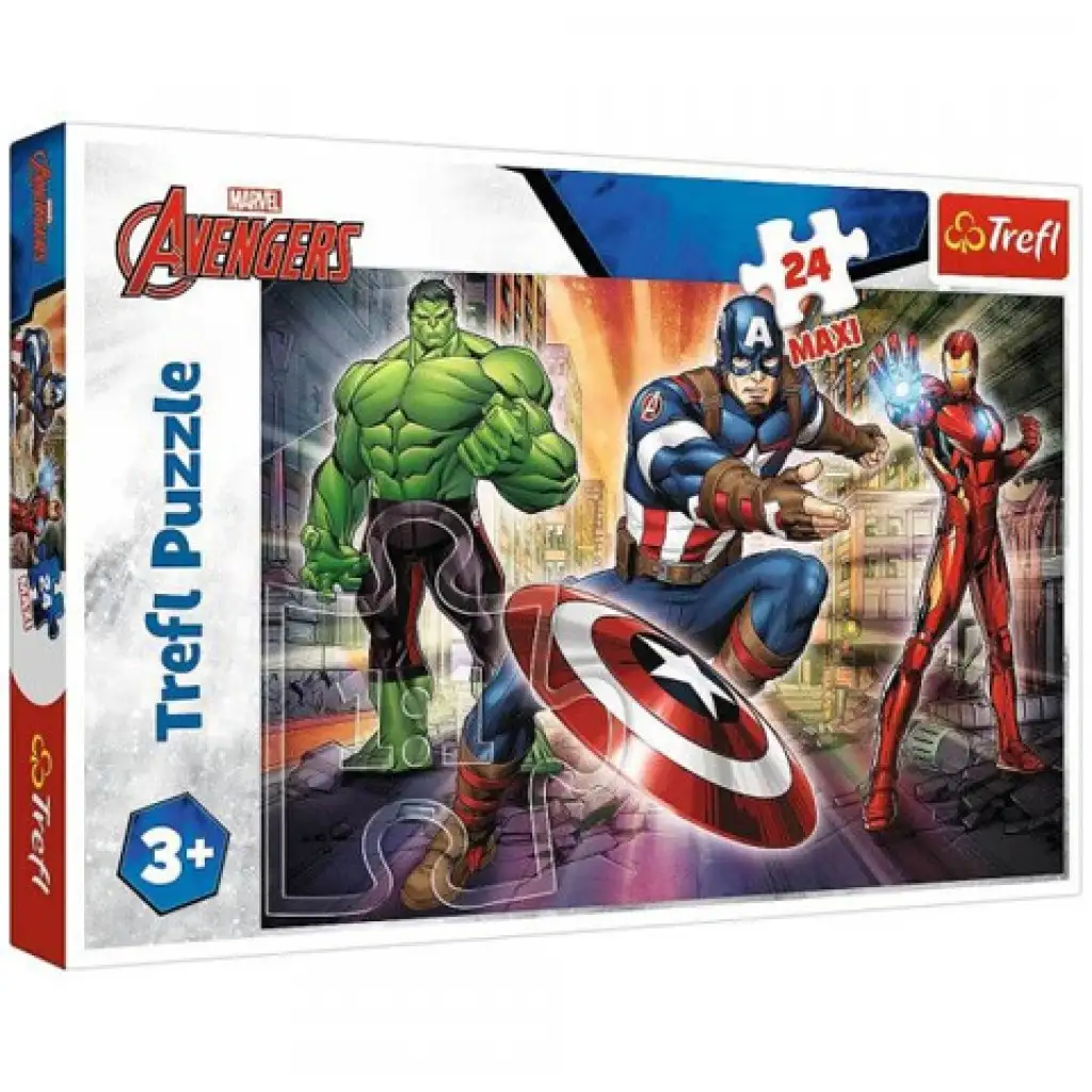 imagen de Marvel Vengadores Trio 24 piezas Maxi puzzle - Trefl 1