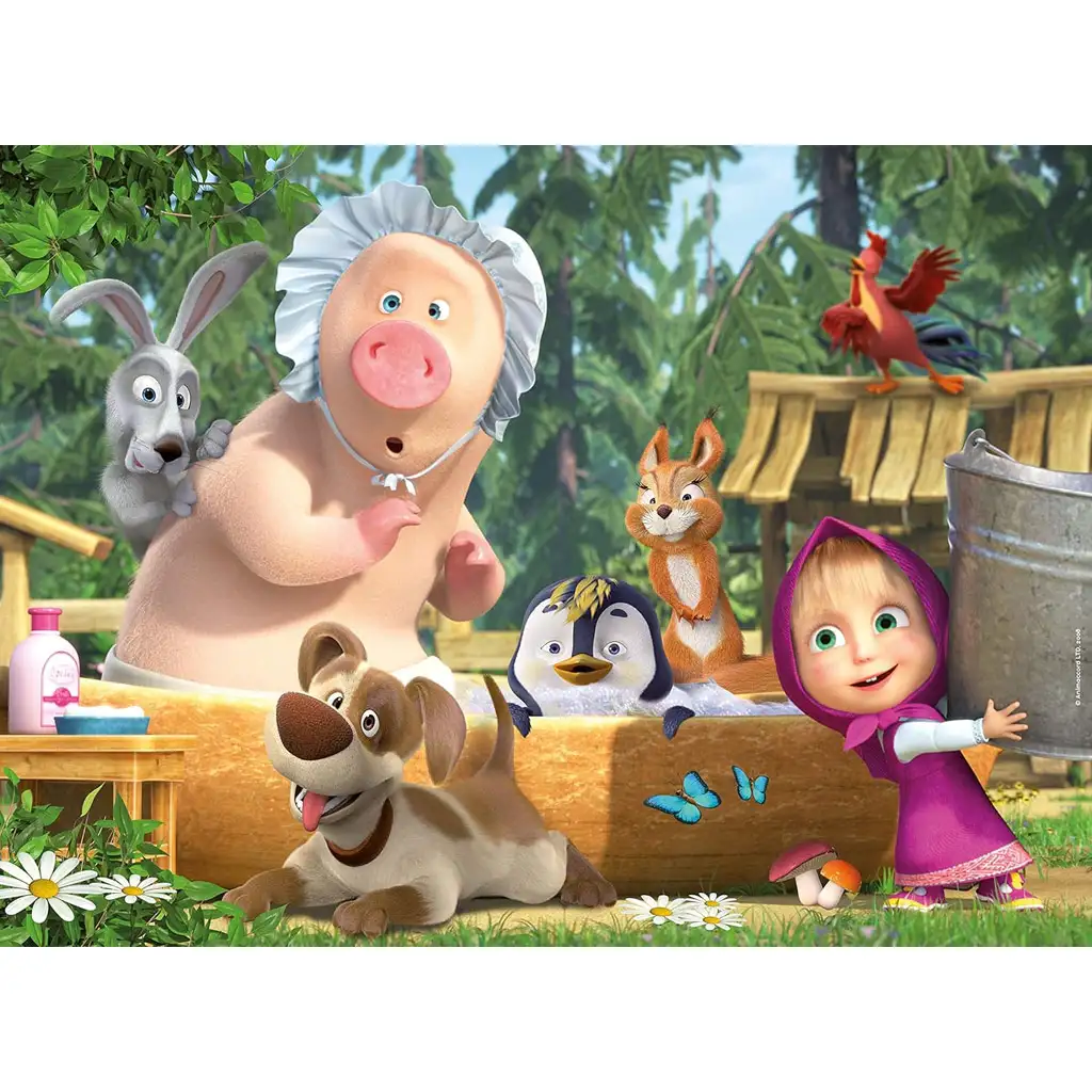 imagen de Masha y el Oso baño 24 piezas maxi puzzle 70x50cm - Lisciani 2