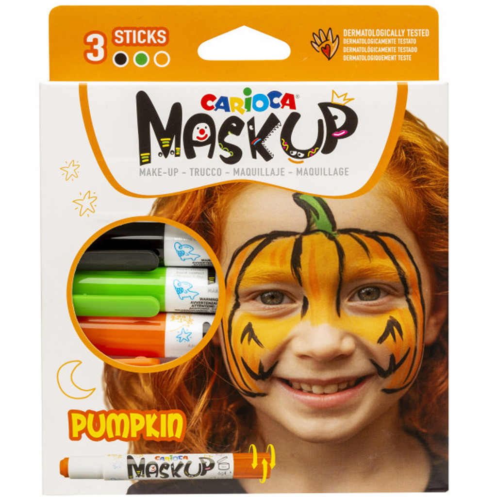 imagen de Maskup: Set de pintura facial de calabaza con 3 colores - Carioca 1