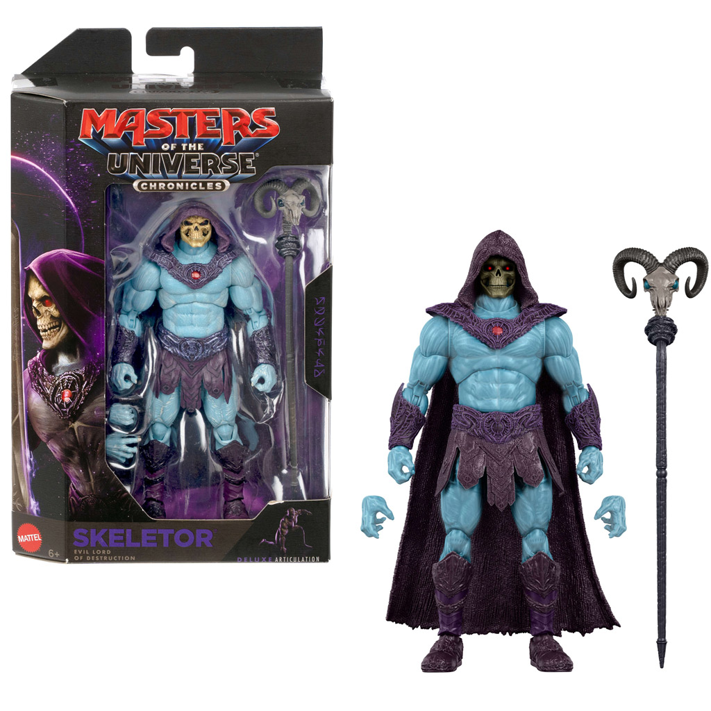imagen de Masters of the Universe: Los defensores del universo figura de acción deluxe Skeletor Cara de Hueso - Mattel 1