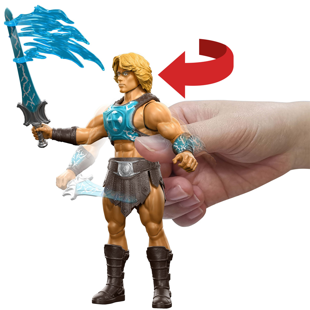 imagen de Masters of the Universe: Los defensores del universo figura de acción He-Man con espada Power Sword de 14cm - Mattel 2