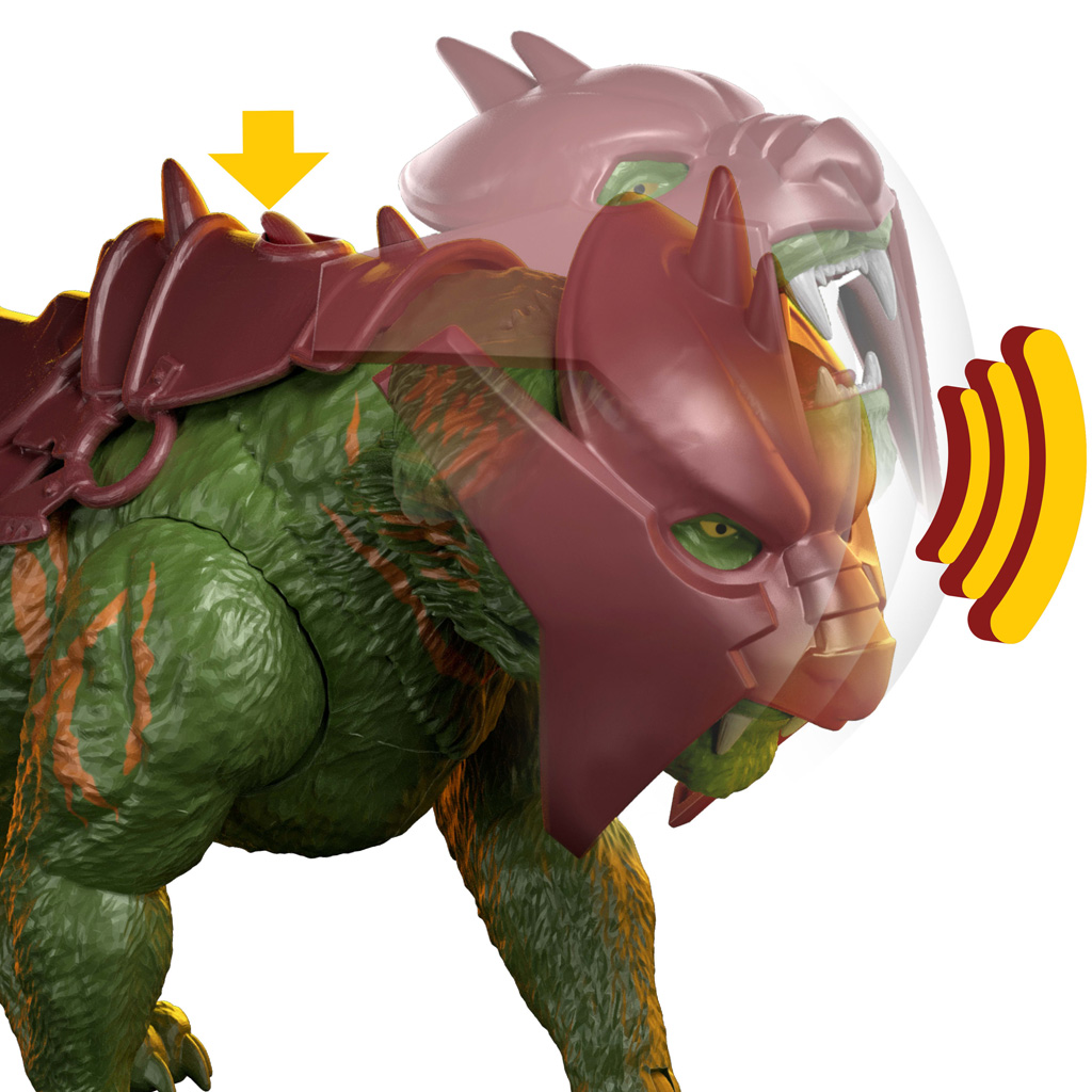 imagen de Masters of the Universe: Los defensores del universo figura de Battle Cat con sonido y función de combate - Mattel 3